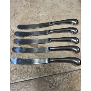 Oxford Hall Stainless Steel Japan Table Knives Butter Vtg Pistol Grip (5)